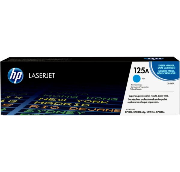 HP 125A CYAN Original LaserJet Toner Cartridge, CB541A