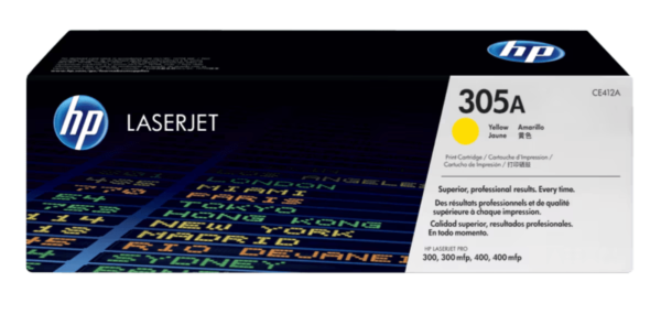 HP 305A YELLOW Original LaserJet Toner Cartridge, CE412A